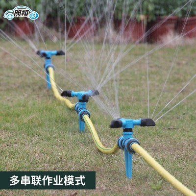 自动洒水器360°农业灌溉浇菜淋花喷头园艺工具旋转雾化园林草坪图3