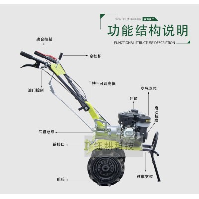 加厚170型汽油微耕机农用耕地机械犁地开荒除草山地农业旋耕机器 1台图3