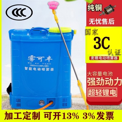 麦穗背负式电动喷雾器12伏18L20L农用充电打药机锂电高压喷雾机 3套图2
