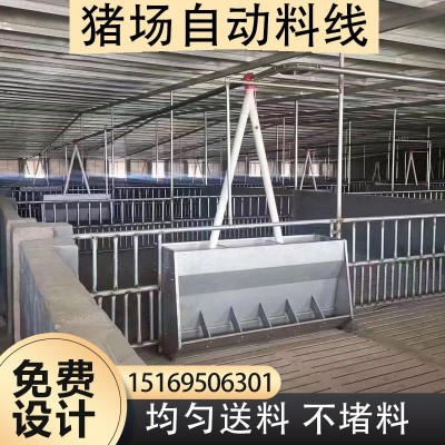 养猪场设计料线配件 养殖全套设备 料塔塞盘绞龙料线自动喂料设备图4