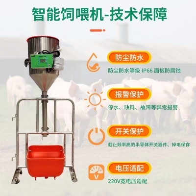 厂家供应定时定量猪场喂料器定制 干料湿料全自动食槽母猪粥料器图5