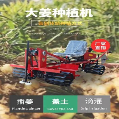 多功能大姜种植机五合一柴油开沟播种机现货出口座驾式履带旋耕机 1台图4