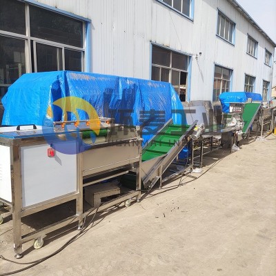 预制菜净菜加工设备 葡萄果蔬全自动清洗流水线 半成品加工设备图4