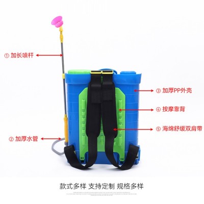 电动喷雾器农用消毒背负式充电新型打药机农药喷洒高压锂电池喷壶图4