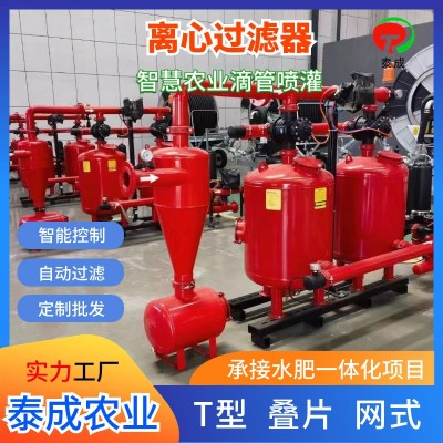 农用离心过滤器 农田灌溉水肥一体化钢制水处理器 离心双网过滤器图3