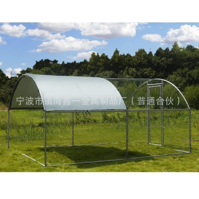 鸡跑笼镀锌鸡息架 镀锌鸡棚户外大型家禽鸡舍防晒带顶防水鸡爬梯图2
