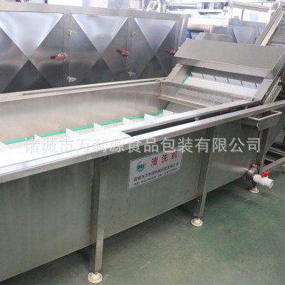 万利源全自动水循环果蔬清洗流水线 高压气泡清洗设备 咸菜丝淘洗图3