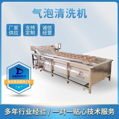 绿驰商用果蔬气泡清洗机高压喷淋式大姜清洗设备 豆角清洗机图3