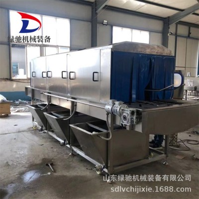 绿驰商业定制洗筐机 高压喷淋三段式清洗机 食品厂塑料筐清洗设备图3