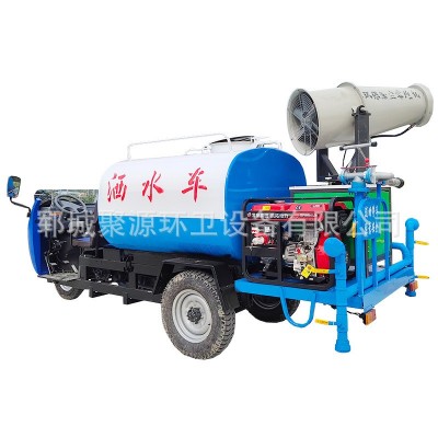 柴油三轮车洒水车工程福田三轮洒水车工地用三立方雾炮喷洒车降尘图5