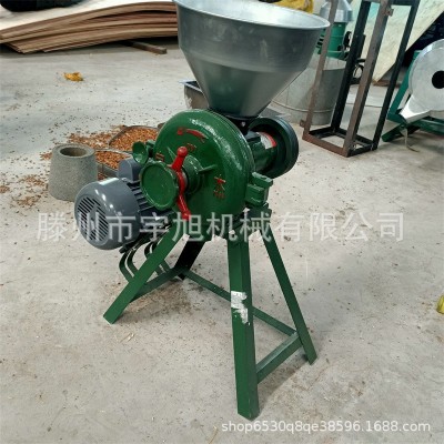 立式小型电动粮食打糊机辣椒磨粉机 摊煎饼砂轮磨糊机设备图2