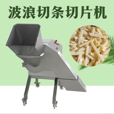九盈大型狼牙土豆棒切条机 波浪纹清晰可见波浪薯片切条机图3