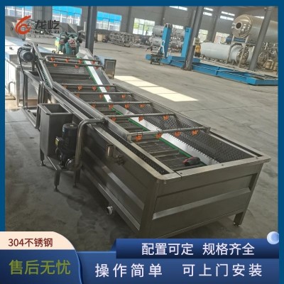 青菜气泡喷淋清洗 红薯喷淋清洗 气泡喷淋清洗设备 果蔬清洗机图5