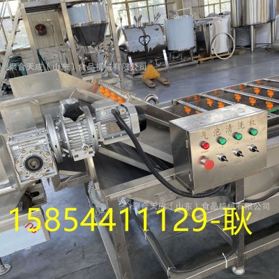 厨房洗菜机 全自动包装袋韭菜海鲜菇清洗设备 大姜蔬菜气泡清洗机图5