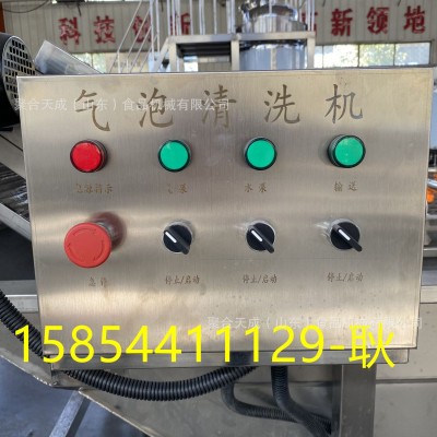 厨房洗菜机 全自动包装袋韭菜海鲜菇清洗设备 大姜蔬菜气泡清洗机图4