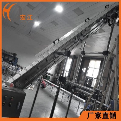 厂家非标定制饮料盖提升输送机 皮带提升机 带挡板瓶盖提升输送机图4