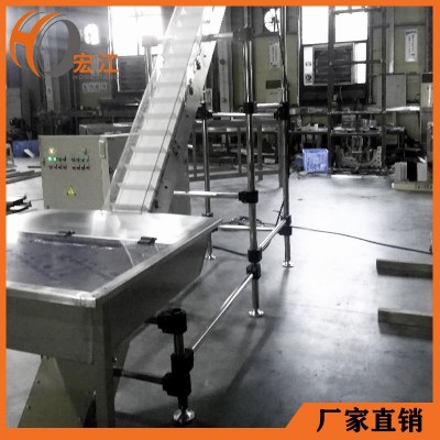 厂家非标定制饮料盖提升输送机 皮带提升机 带挡板瓶盖提升输送机图3