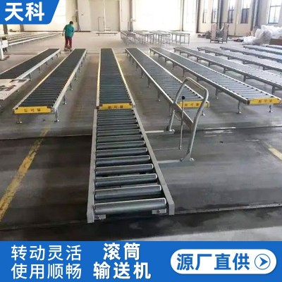 厂家自产无动力滚筒线生产流水线地滚线卸货滑梯滚筒线卸 货滚轮机图3