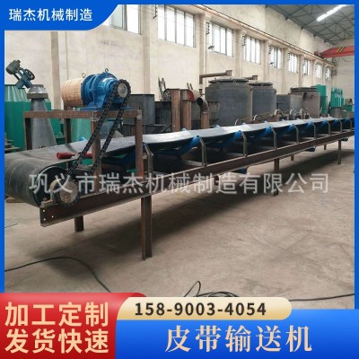 15米水泥输送机 混凝土皮带输送机 槽钢主架沙子皮带机 输送量大图2