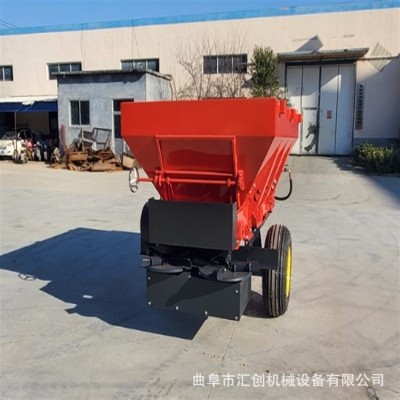 牛羊粪便抛洒车 多功能粪便肥料撒肥机 牵引式撒粪车价格图3