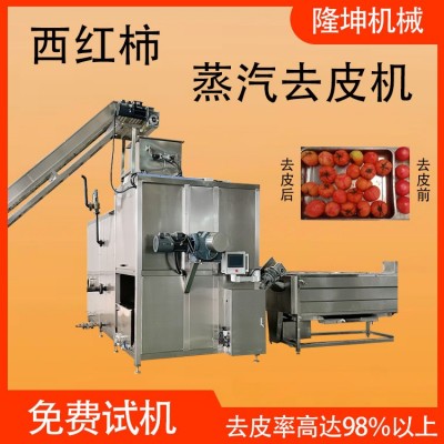隆坤新型多功能蒸汽去皮机 西红柿全自动蒸汽脱皮机 西红柿蒸汽爆图3