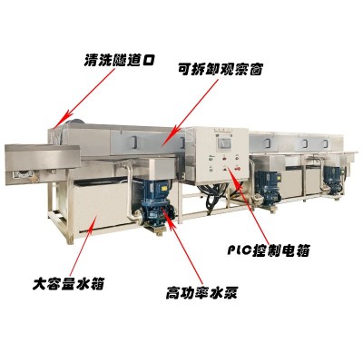 周转筐洗筐机塑料筐清洗流水线 全自动隧道式去油污泥沙清洗机图4
