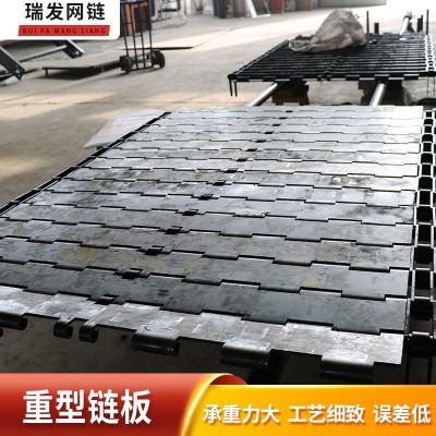 工业重型输送链板生活垃圾回收传送链板耐高温挡板式链板输送带图2