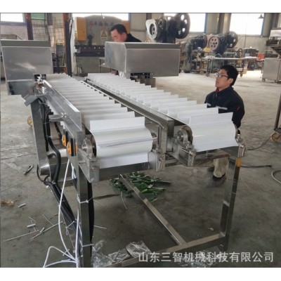 定制蕨菜双刀切根机 多功能蔬菜切根流水线图3