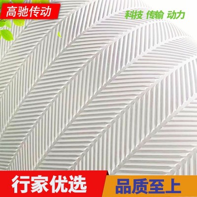 厂家供应灰色鱼骨纹输送带PVC防滑花纹传送带耐磨加厚工业传输带图4