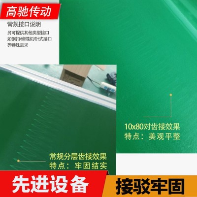 厂家供应PVC绿色输送带环形平面抗静电传送传输轻型裙边工业皮带图3