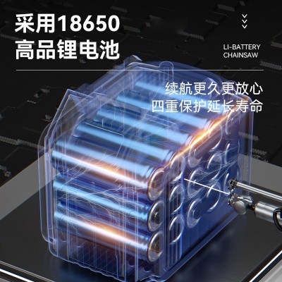 迷你电锯充电户外伐木电链锯家用锂电修枝便捷式园林修剪电动工具图3