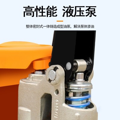 加强手动叉车液压车搬运车地牛叉车手动推拉升降液压拖车2 吨3吨图2