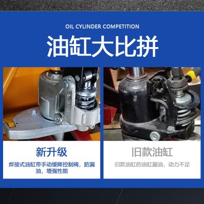 新款手动叉车液压车搬运车地牛手动推拉升降液压拖车2吨3 吨高质量图4