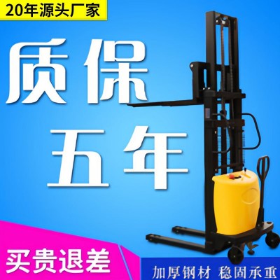 1吨/2吨半电动堆高车升高叉车半自动升高车全电动搬运装 卸堆高机图5