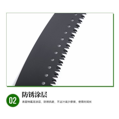 高枝锯园林果树单钩双钩手锯修枝锯果树锯子修花木头锯家用手持锯图3
