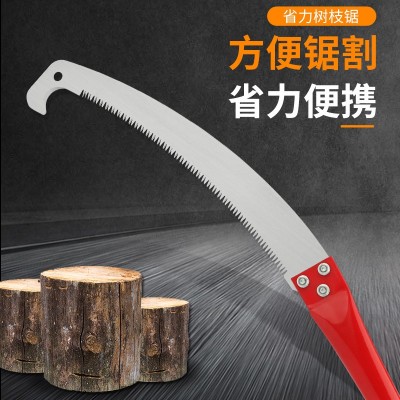 厂家批发锯钢柄勾锯高枝锯三面精磨齿果树锯园林锯手锯果枝锯锯子图4