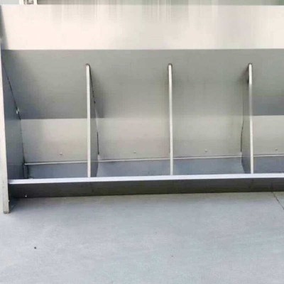 厂家批发旺福单双面猪料槽 不锈钢无缝满焊大隔栏板 猪用养殖设备图2
