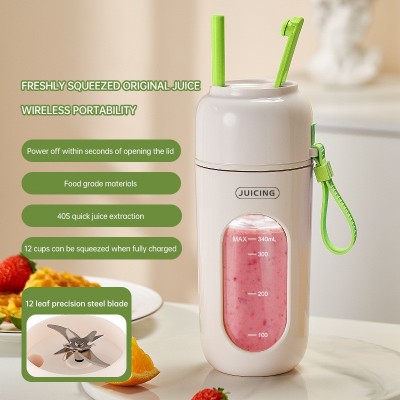 juicer跨境新款榨汁机 便携式无线充电果汁杯学生家用多功能果汁图3