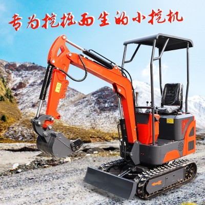 小型挖掘机家用果园工程破碎微挖小挖机山地开荒柴油履带式挖土机图3