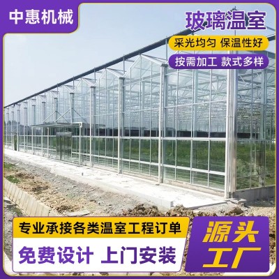 玻璃温室大棚 花卉园林智能温室 大棚厂家设计安装玻璃暖棚温室图5