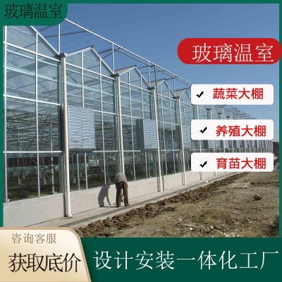 温室大棚玻璃温室农业蔬菜养殖棚遮阳玻璃大棚花卉育苗种植大棚图5