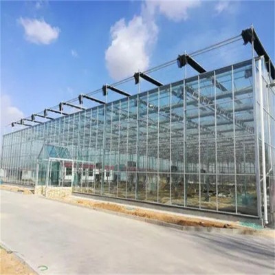 温室大棚玻璃温室农业蔬菜养殖棚遮阳玻璃大棚花卉育苗种植大棚图4