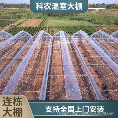 温室单体大棚连栋连体观光栽培大棚骨架外遮阳保温整棚设计一站式图5