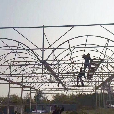 简易单体拱棚蔬菜大棚骨架加工保温大棚花卉种植大棚椭圆图3