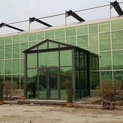 养殖单体大棚 连栋钢架骨架养殖大棚建造 玻璃温室大棚图2