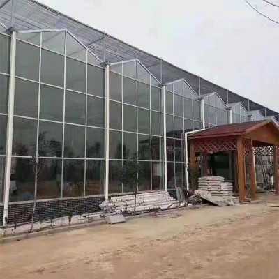 厂家生产玻璃温室大棚智能玻璃温室大棚生态观光玻璃温室大棚图4