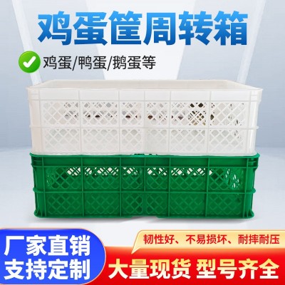 鸡蛋周转筐塑料运输隔板箱长方形鸡蛋收纳筐大号加厚家禽鸭鹅蛋筐图5