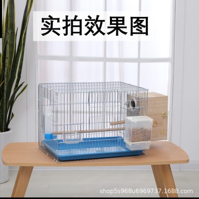 电镀镀锌鹦鹉繁殖笼鸟笼大号加粗虎皮八哥玄凤带繁殖口鸟笼子批发图4