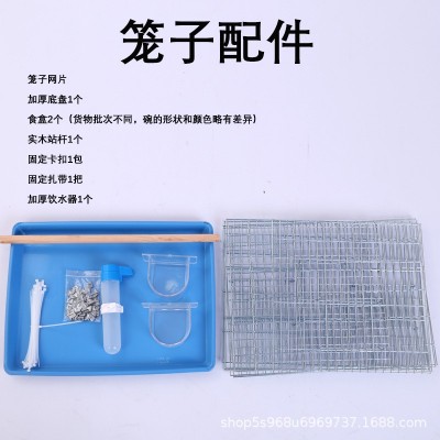 电镀镀锌鹦鹉繁殖笼鸟笼大号加粗虎皮八哥玄凤带繁殖口鸟笼子批发图3