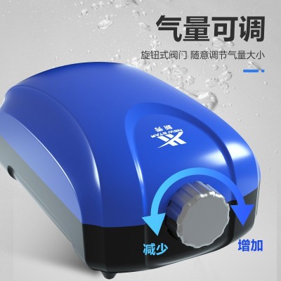 水族箱充氧泵增氧泵鱼缸增氧机静音小型氧气泵双孔气量可调节现货图2